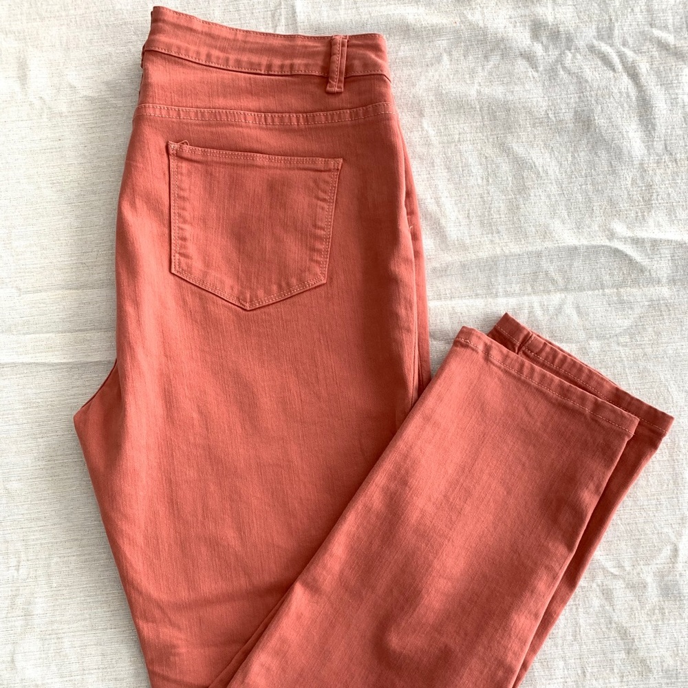 Soft Surroundings brick color jeans
